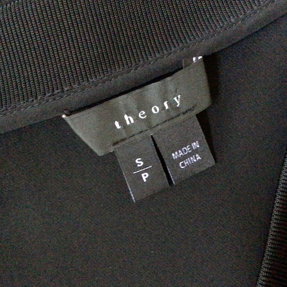 Theory black silk top, SP - Picture 2 of 6